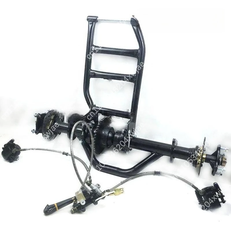 Differential Rear Axle Kit with Dual Disc Brakes, for Trike Go Kart Buggy Upgrade, Chain Drive Performance Parts