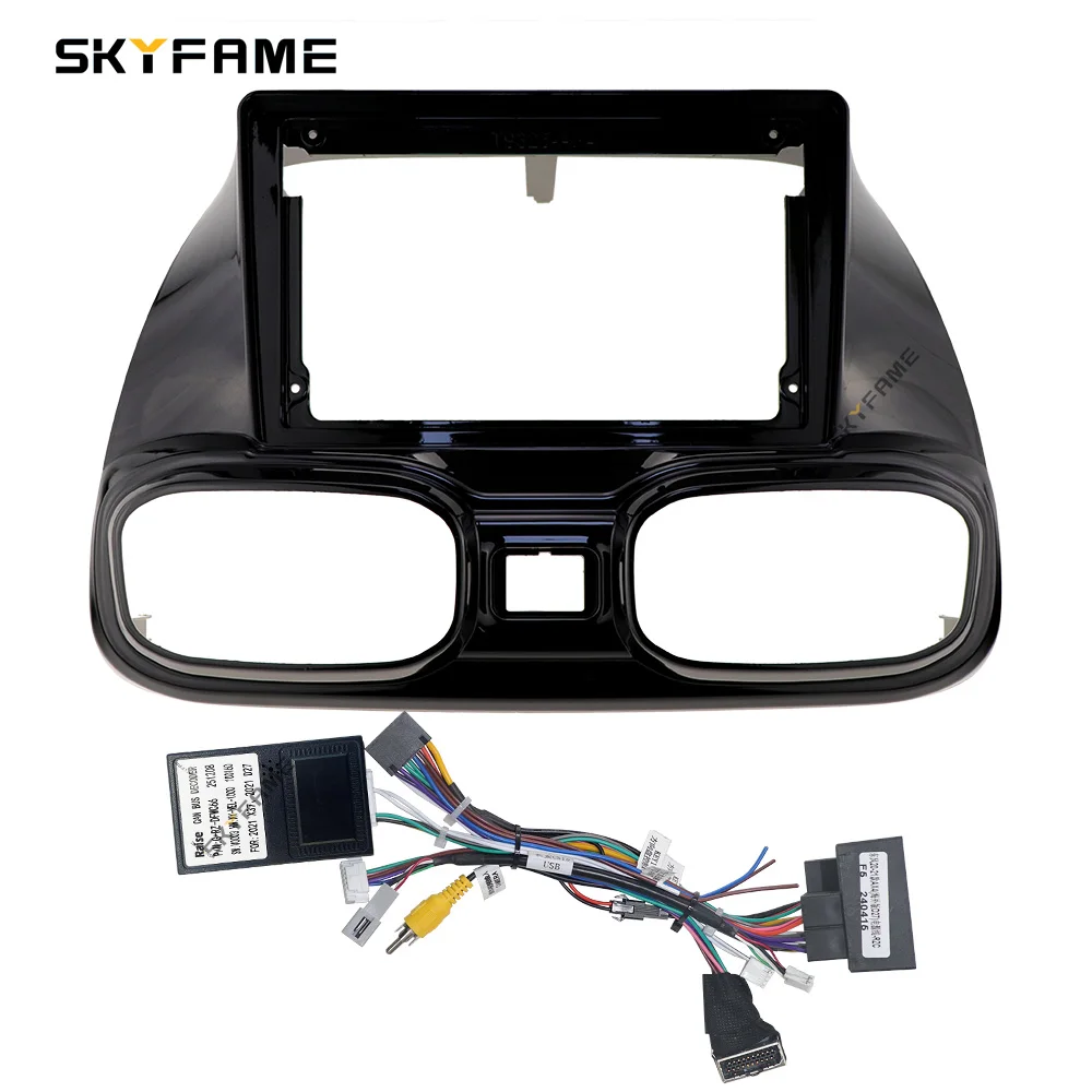 SKYFAME Car Frame Fascia Adapter Canbus Box Decoder Android Radio Dash Fitting Panel Kit For Dongfeng Aeolus AX4