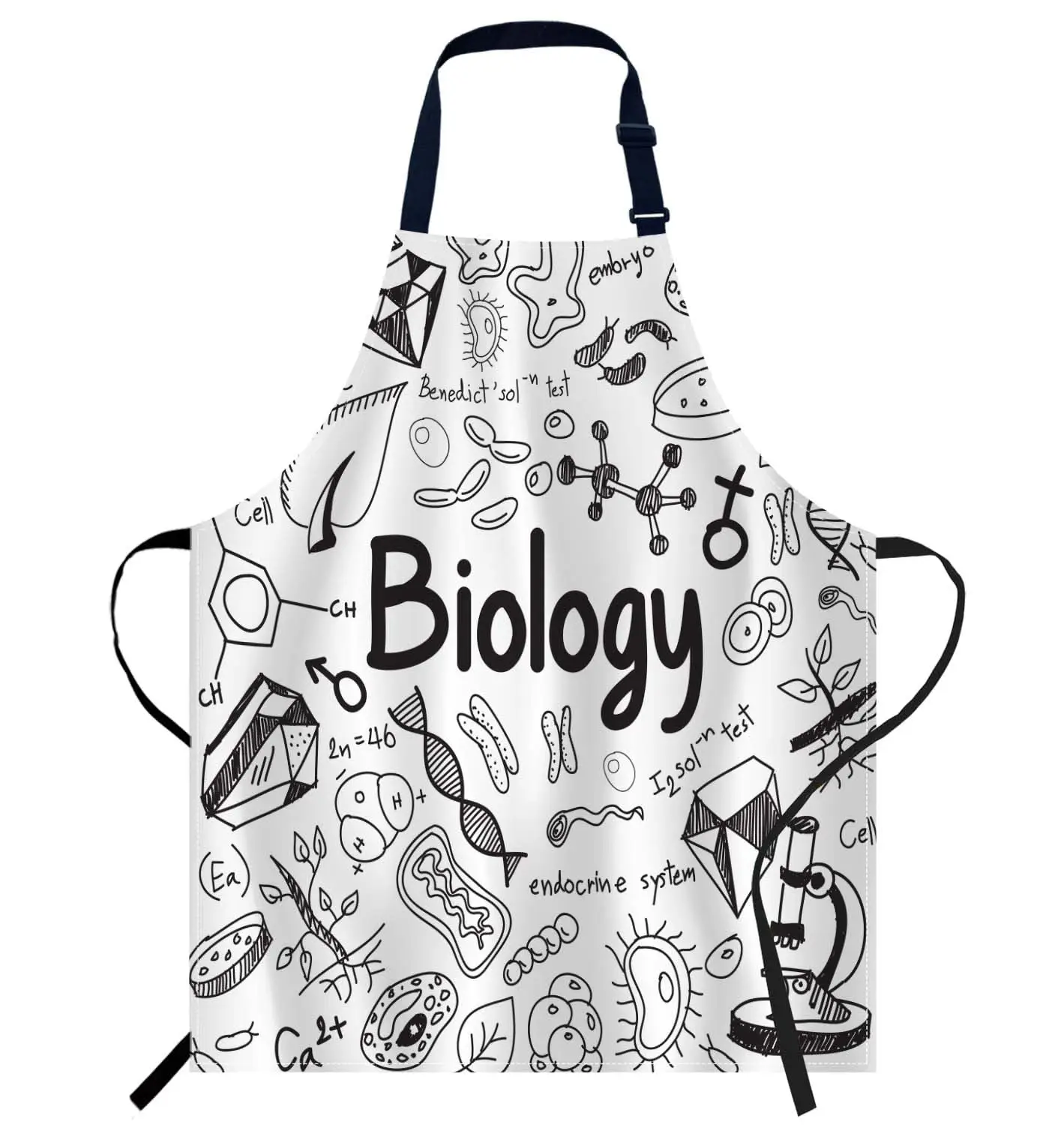 

Biology science theory Apron Unisex Adjustable Bib Apron Cooking Kitchen Chef Women Men Aprons for Home Kitchen