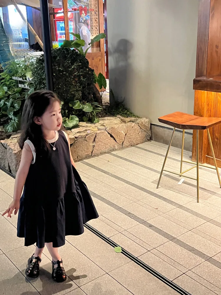 

Chic Dr для девочек Ci of Beau, детское летнее новое поступление, повседневная одежда в Корейском стиле с узлом, детская одежда