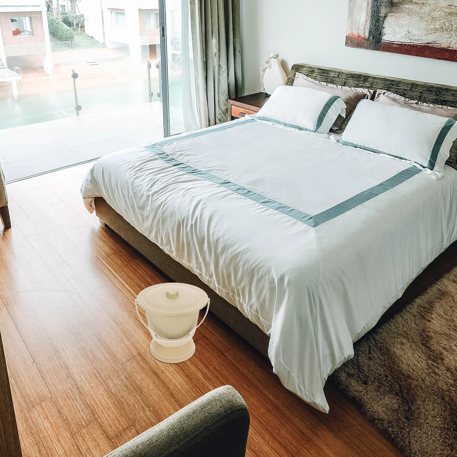 

Chamber Pot With Lid Portable Urine Bucket For Elderly Pregnant Home Hospital Use Bedroom Toilet Bedside Commode