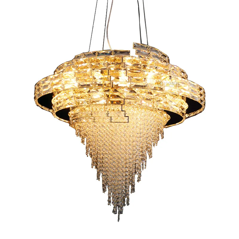 

French light luxury, modern crystal chandelier, bedroom lamps