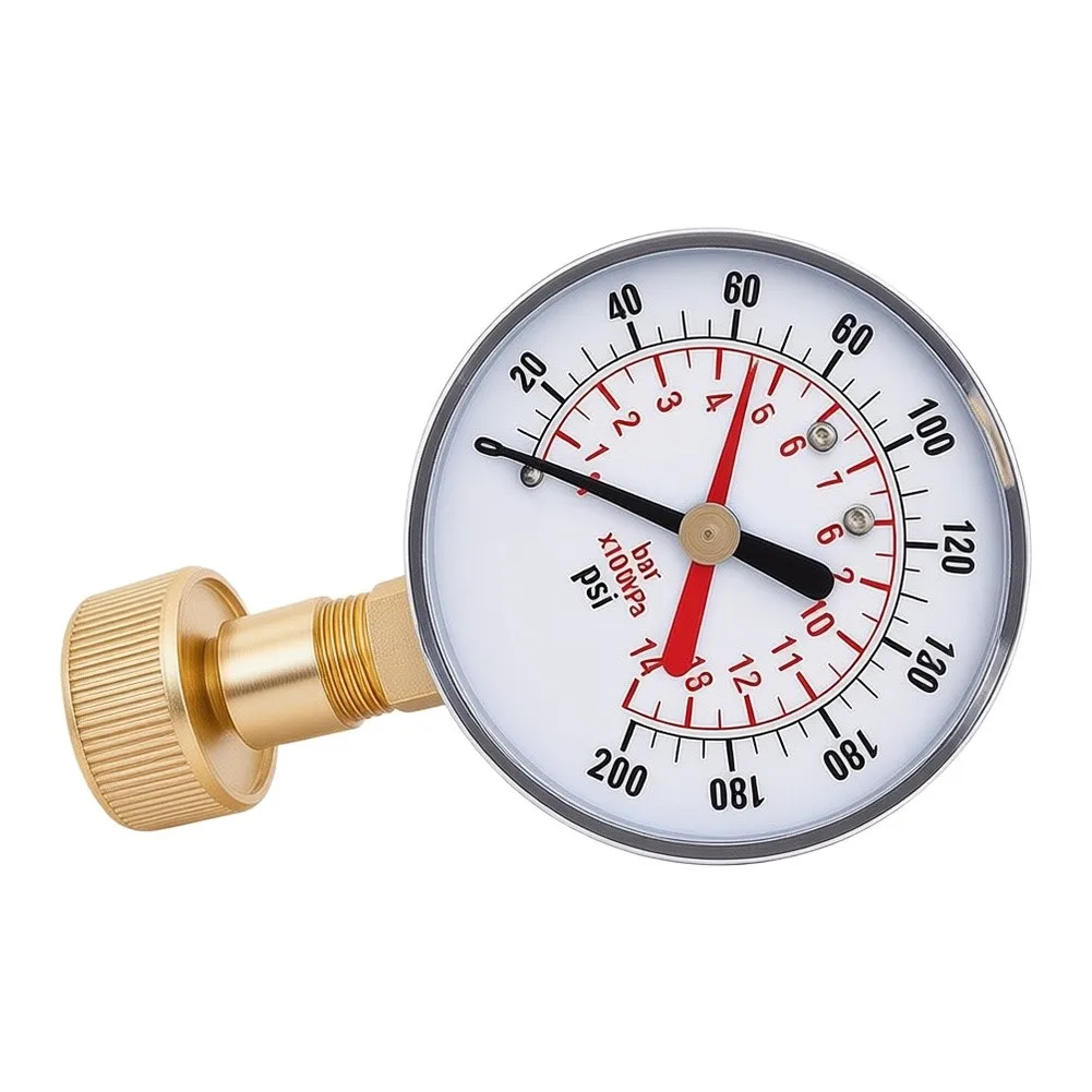 Water Pressure Gauge with 2.5 Inch For Dial and 3/4 Inch Female Hose Thread for Verifying Pressure Before and After Filters