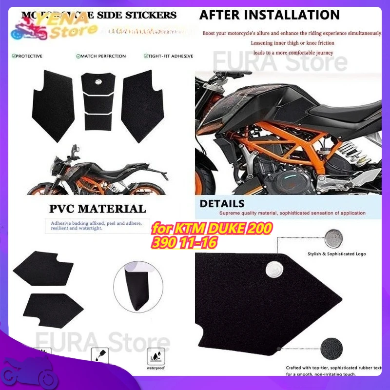 

Наклейка на бак мотоцикла для KTM DUKE 200 390 11-16, наклейка на бак мотоцикла, Нескользящая наклейка с рисунком рыбьей кости