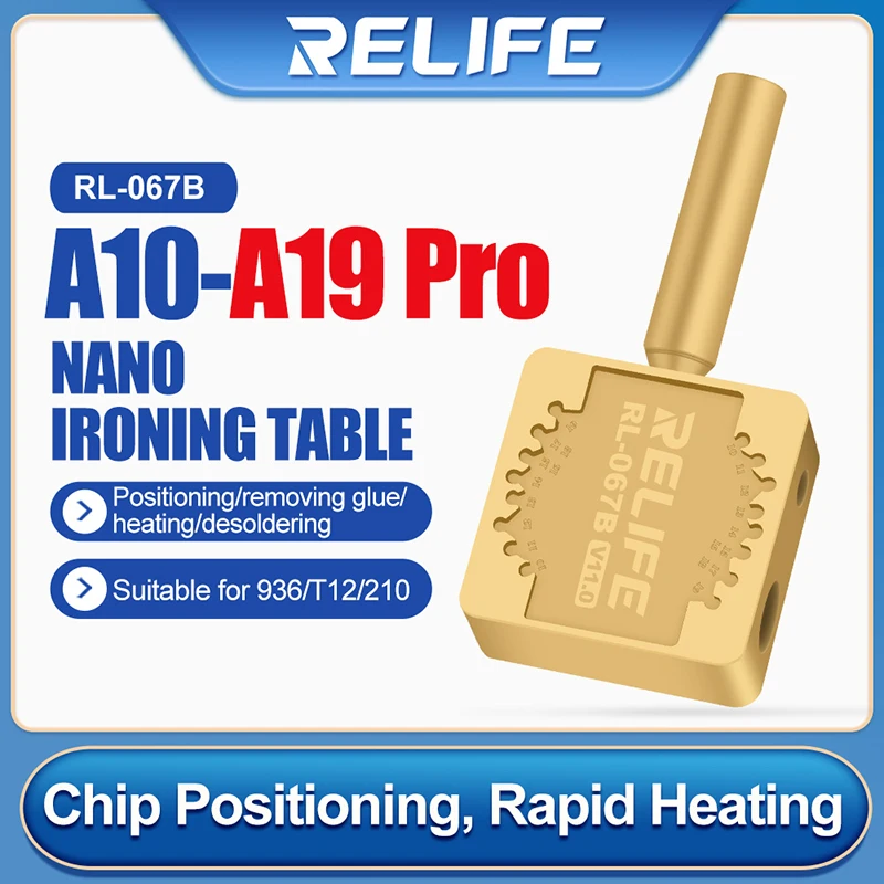

RELIFE RL-067B 11.0 Multifunctional Small Ironing Table For 936/210 /T12 Welding Station Phone Screen Cable Chip Soldering Tools