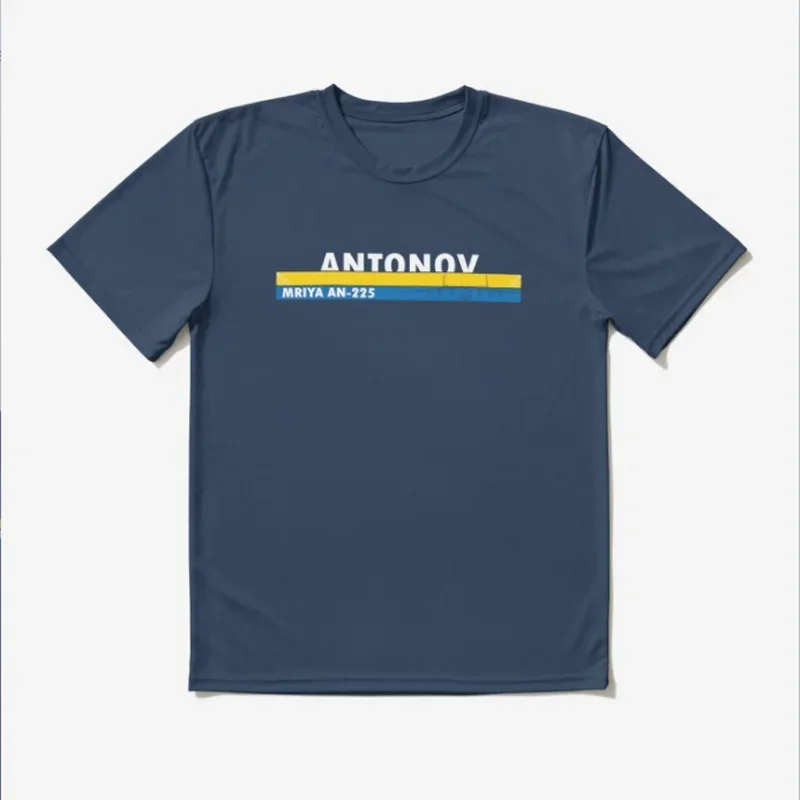 Ukraine Flag Antonov AN-225 Cargo Aircraft Silhouette T Shirt. Short Sleeve 100% Cotton Casual T-shirt Loose Top New Size S-3XL