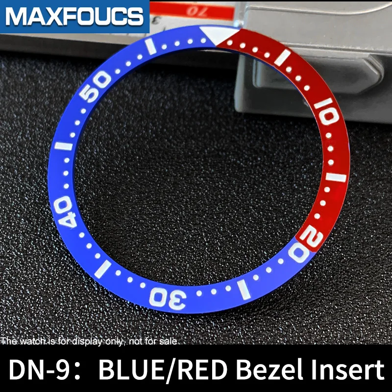 Flat Ceramic Bezel insert 38*31.5mm Luminous pip at 12 For SKX007 SRPD SKX009 watch parts