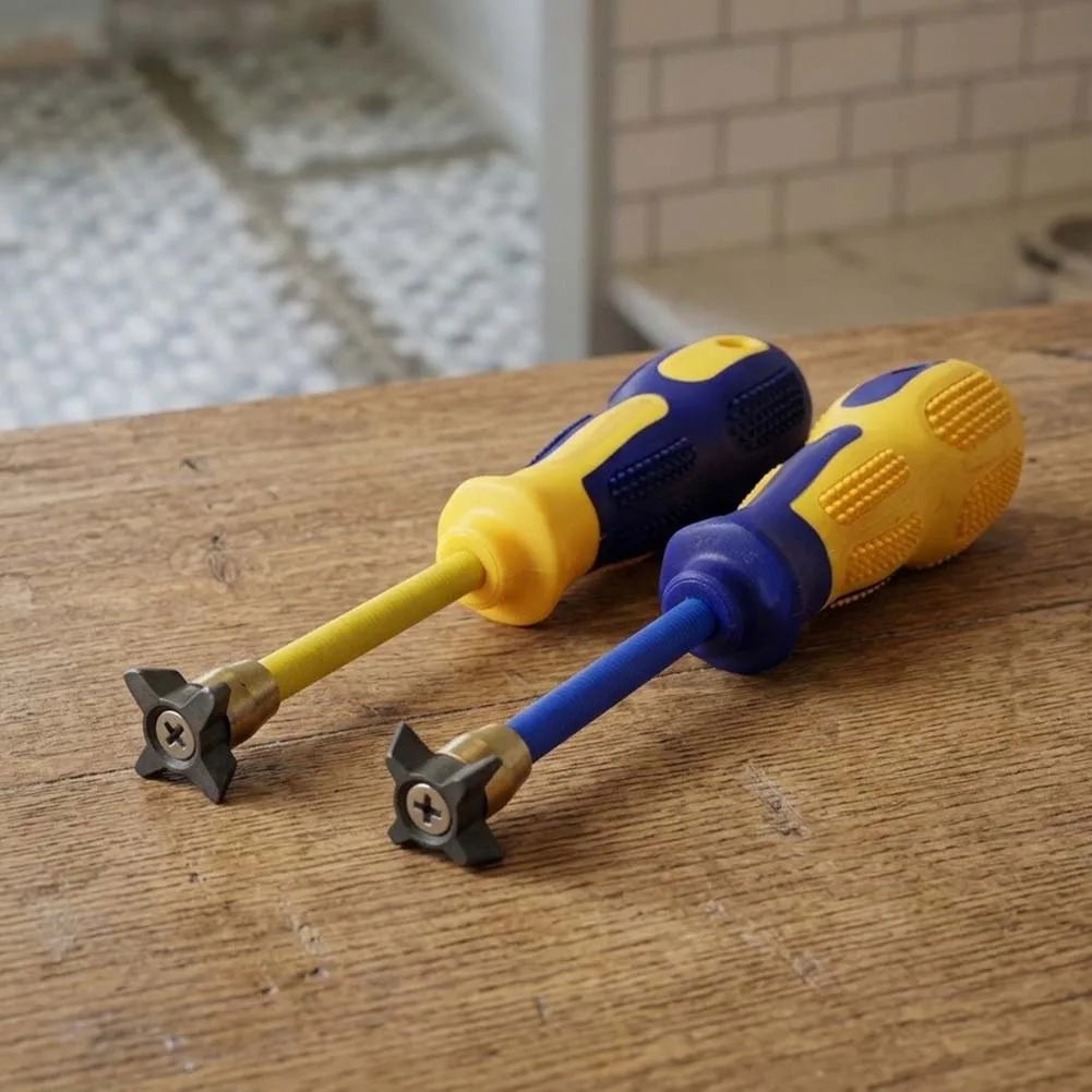 Yellow blue Grout Removal Tool Ergonomic Caulk Cleaning Tool Caulking Tool Grout Scraper Efficient Grout Removal