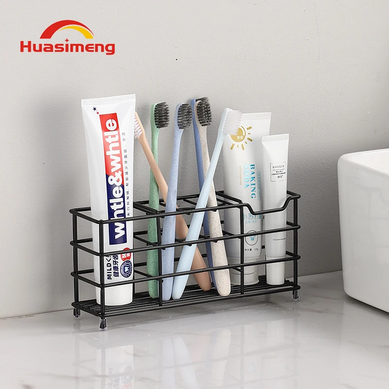 304 Stainless Steel Electric Toothbrush Holder Bathroom and Toiletries Toothpaste Shaver Grid Storage Rack