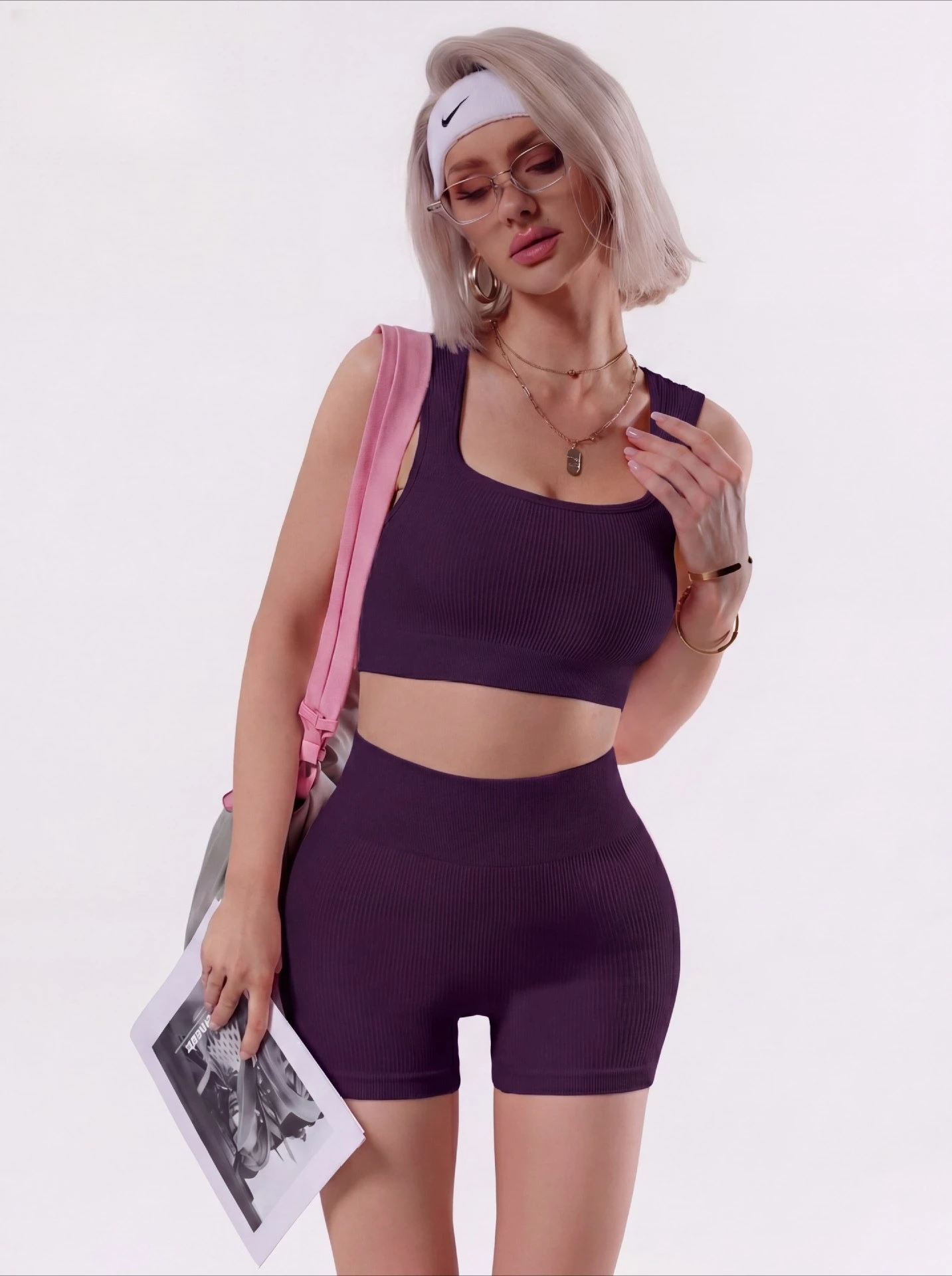 Conjunto de Shorts de Yoga Sin - Seamless Ribbed Workout Tank Top reseña y precio