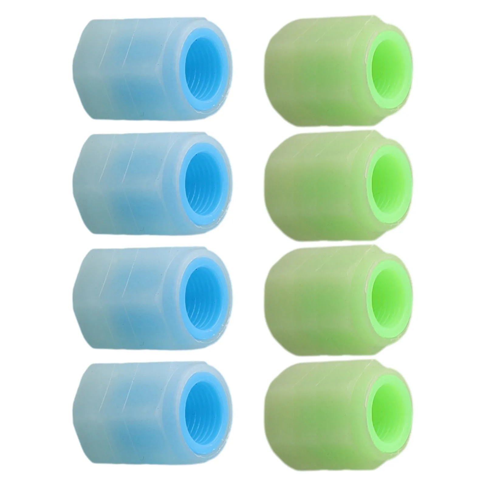 Tire Valve Stem Covers Tire Valve Stem Cap Luminous Tight Leak-proof Seal ABS Material Blue High Quality For Bikes