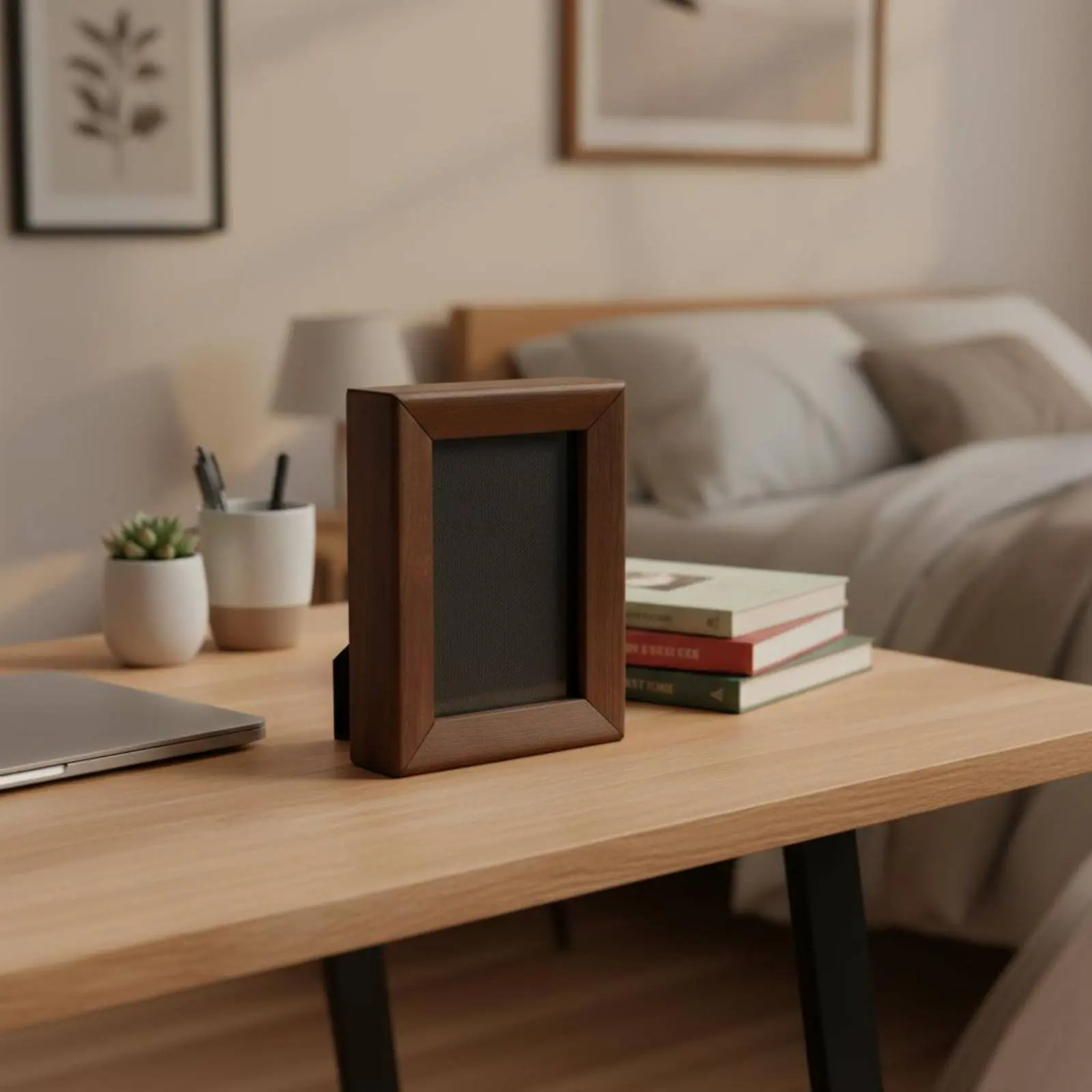 Desktop Photo Frame Album Adhesive-Backed Mini Photo Album Frame Easy to Browse Transparent Panel for Fridge