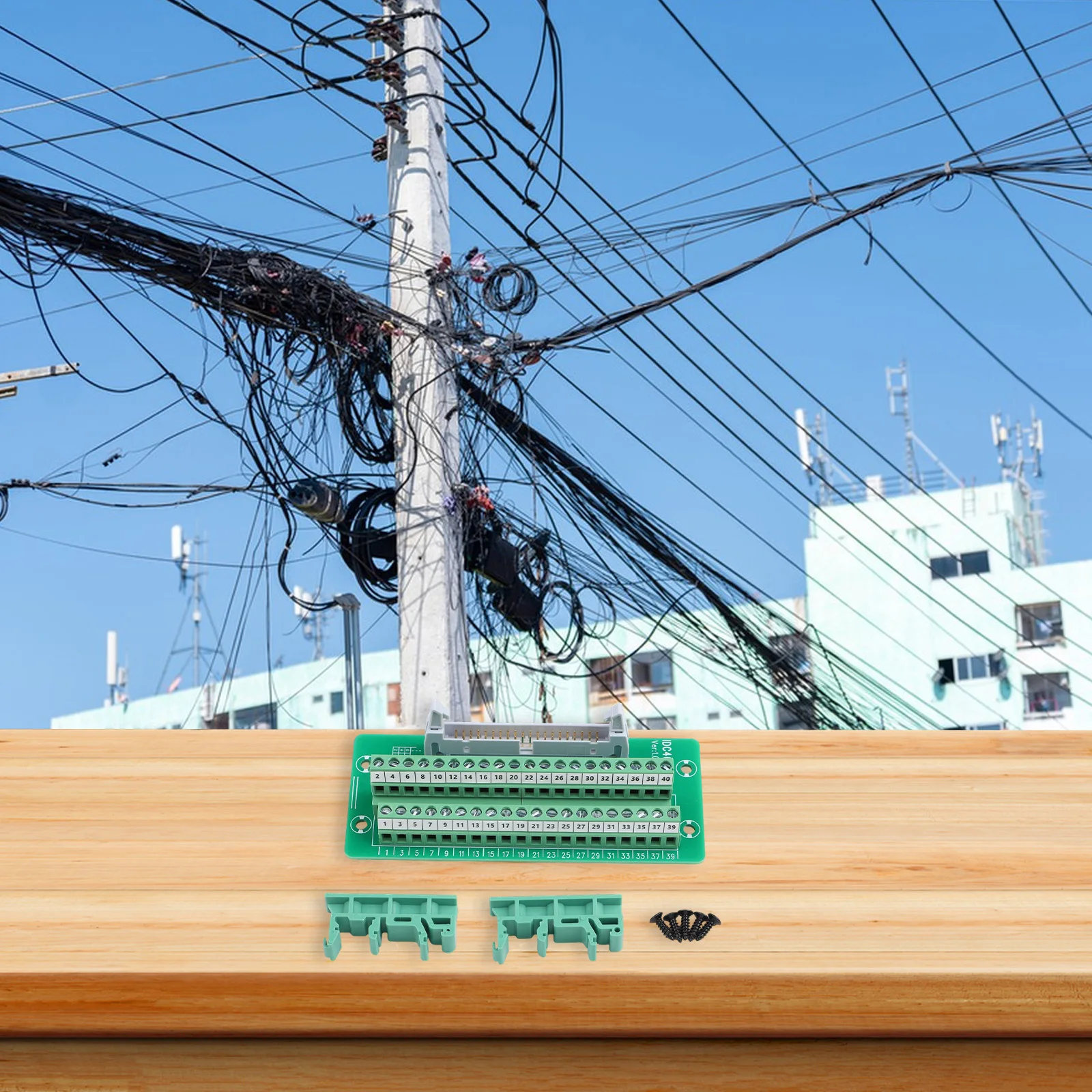 

Клеммная колодка IDC40P B 36 В с кронштейном для крепления на DIN-рейку для управления двигателем ПЛК, медный контакт, электрическое использование