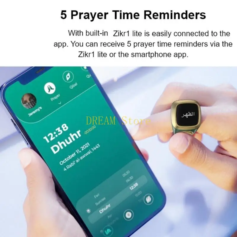 18mm for Smart Counter Ring Digital for Time Reminder 0.49' 72x40 Ibla Zikr 1 Best Sale