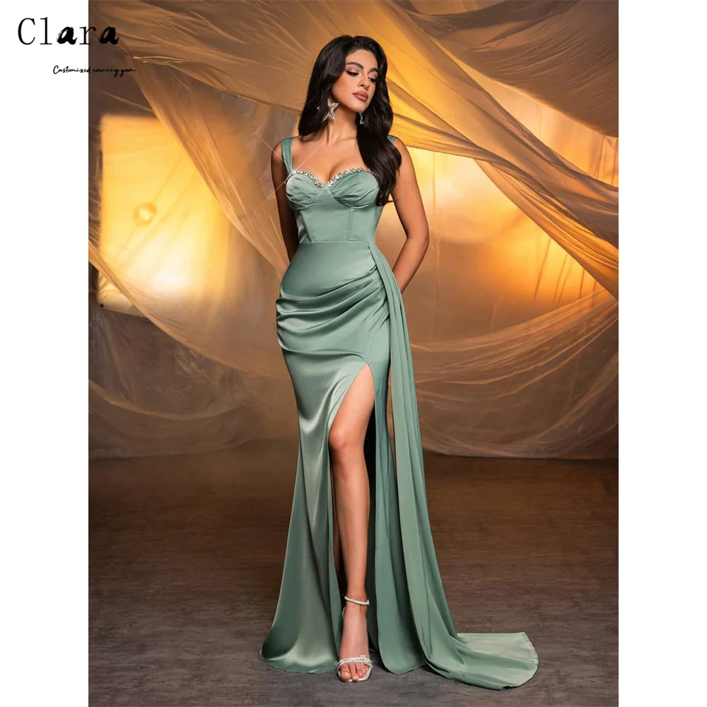 

Clara Custom Fish Tail Embroidery Sleeveless Pink Luxury Elegant Party Dresses for Wedding Woman Luxury Evening Dress 2026 Women