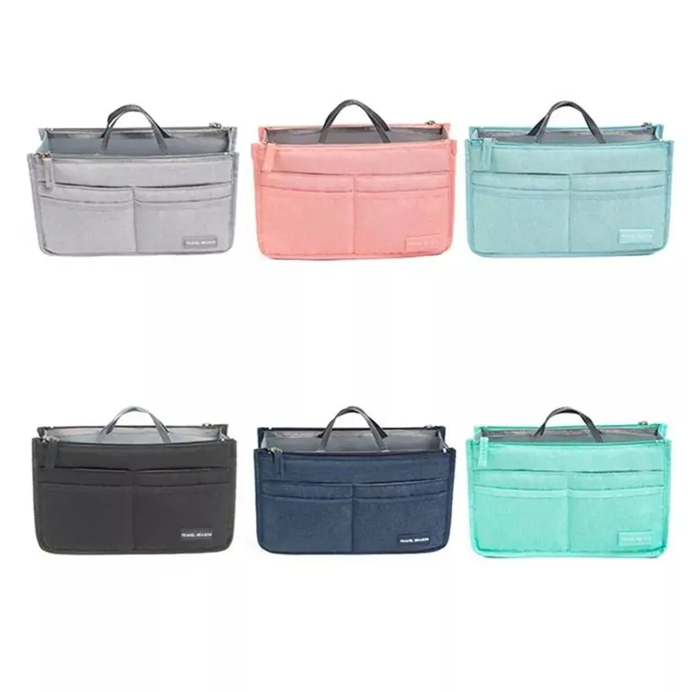 Durable Polyester Travel Toiletry Bag Large Capacity Double Zipper Cosmetic Bag Waterproof Bag Organizer Insert Bag