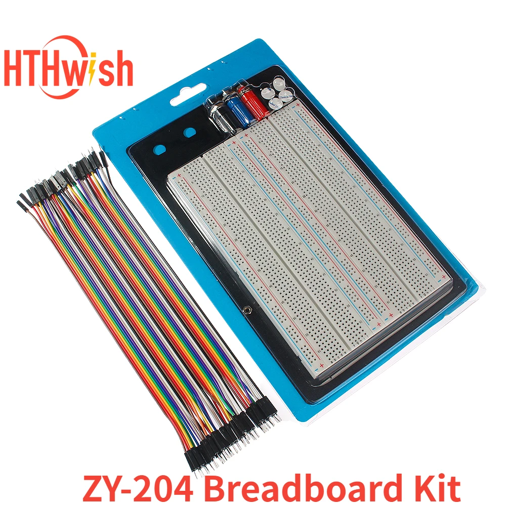 ZY-204 Breadboard 20cm Dupont Wire Kit Experimental Bench Solderless Circuit Test Version Male To Male Dupont Wire Cable