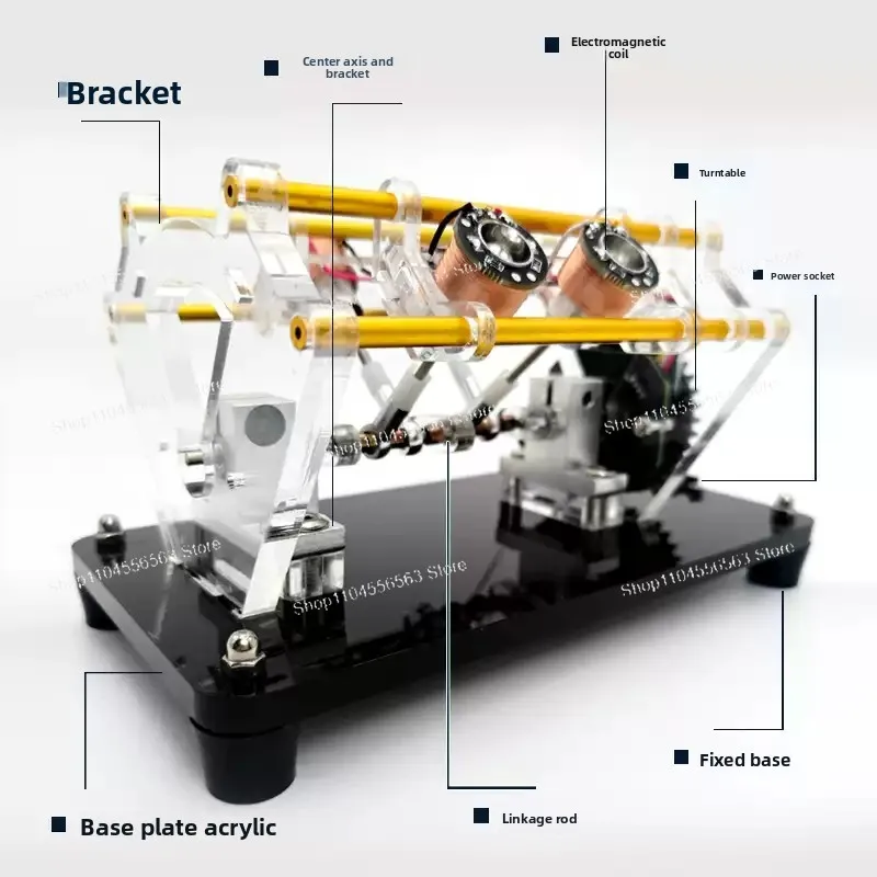 Physics teaching instrument Motor model teaching motor toy small motor high-speed 5v manual diy v-type electromagnet engine