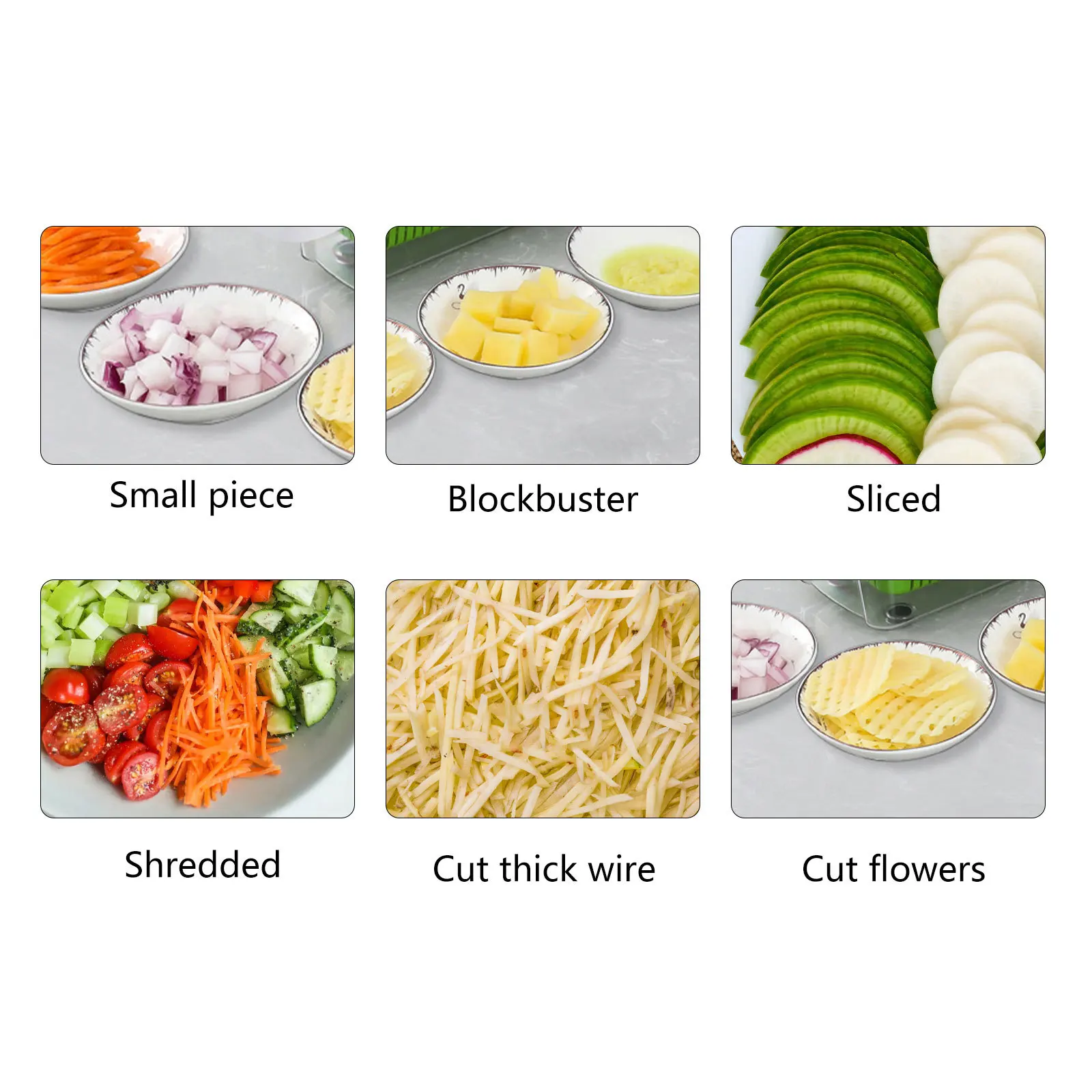 

Multifunction Vegetable Chopper Stainless Steel 4-Sided Slicer Potato Cutter Julienne Tool Kitchen Gadget