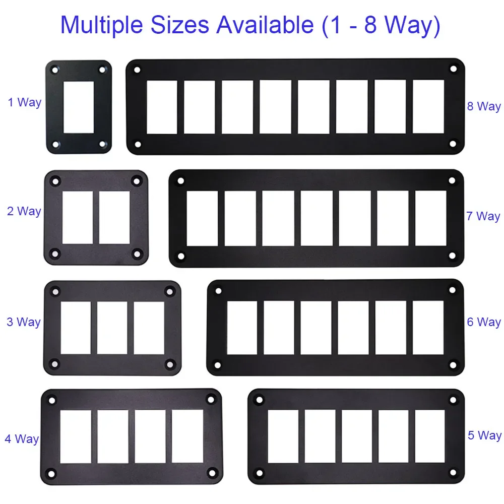1/2/3/4/5/6 Way Rocker Switch Panel Housing Holder Aluminium Panel Housing Bracket for Car Marine Boat Truck RV SUV ATV UTV