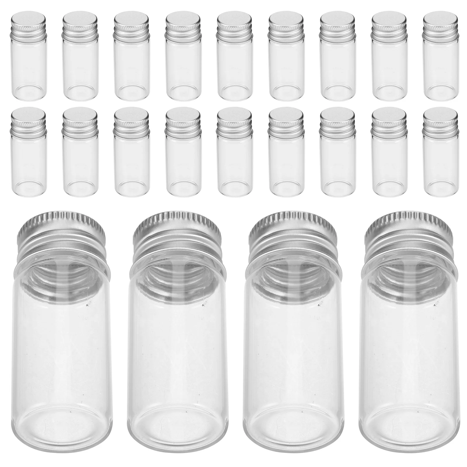 

30Pcs Small Clear Glass Bottles 10Ml Miniature Glass Vials with Screw Cap for DIY Projects Spices Decanting Makeup Samples