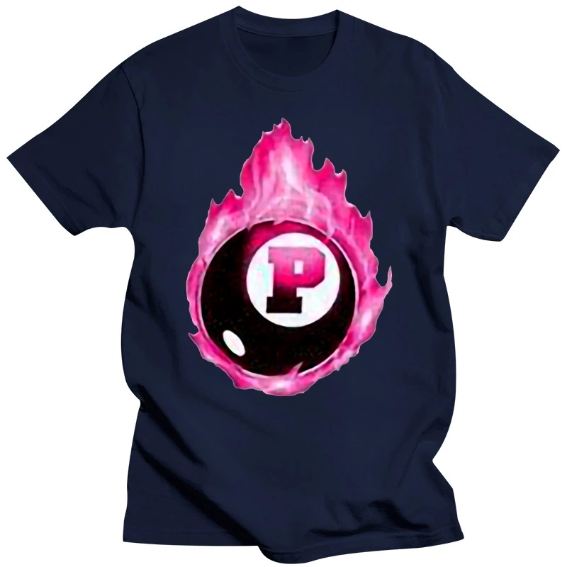 Pink Dolphin 8-Ball Flame T-Shirt White Mens Streetwear Waves Tee Gym Tee Shirt