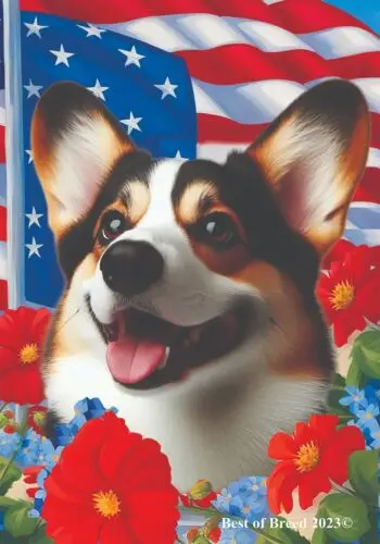 Corgi Cardigan Tricolor All-American Patriotic 1 Flag