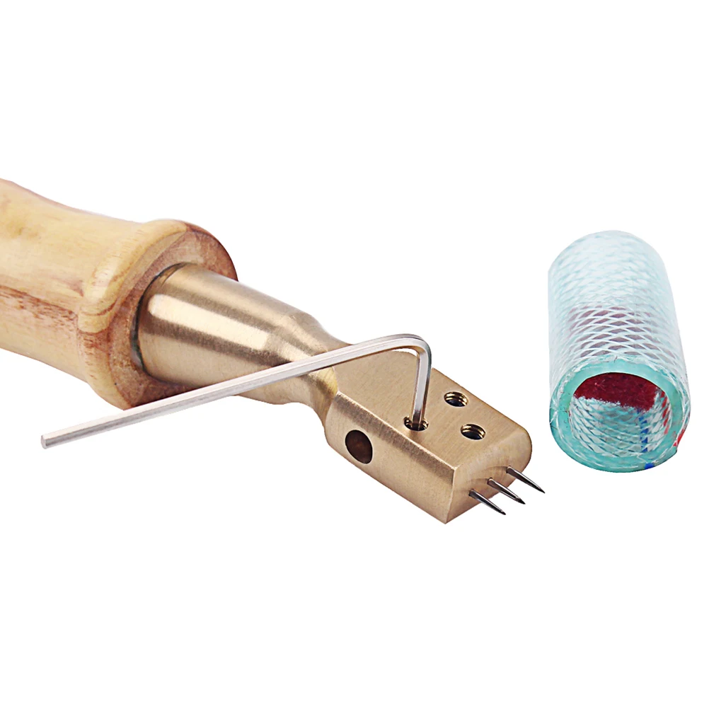 

1Set D57 Bent Head Piano Hammer 3 Needles Tool Hardwood Handle Professional Piano Tuning Maintenance Tool