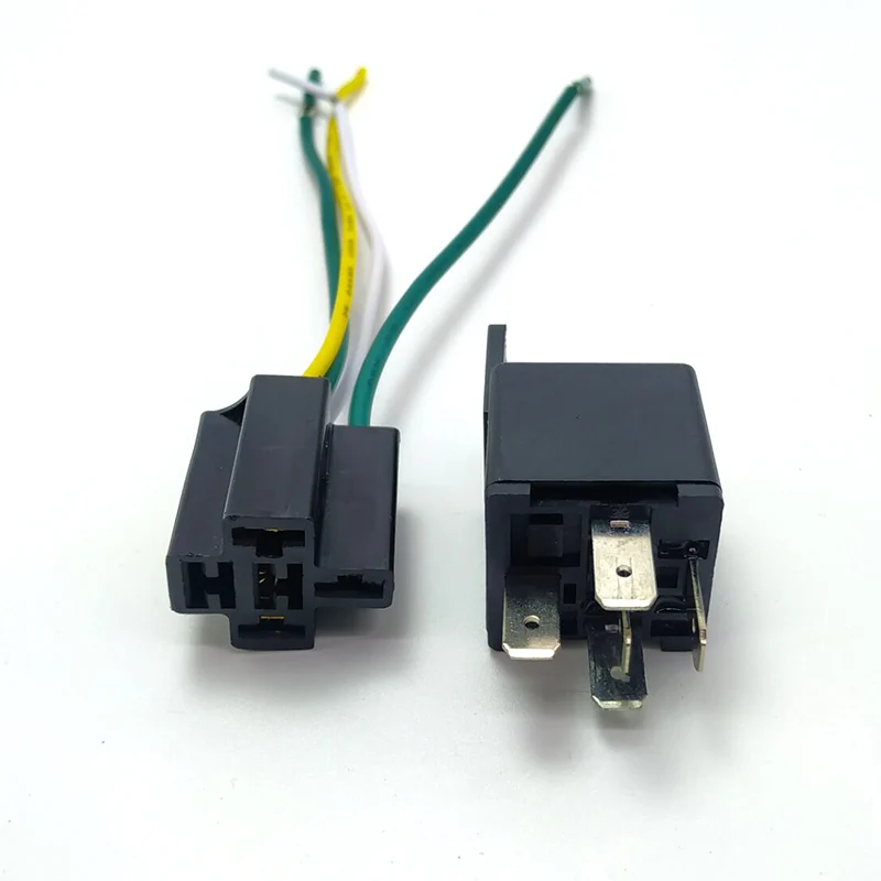 Waterproof Automotive Relay 12V 4pin 5pin 40A normally closed normally open relay with plug and wire