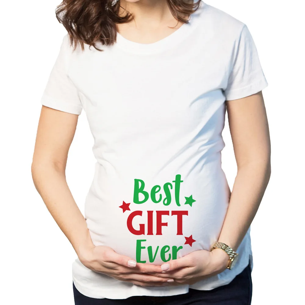 Women\'s T-Shirts Cartoon Maternity Tops Baby Funny Pregnancy T Shirts Cotton Short Sleeve T-shirts for Pregnant Women Tees S-3XL