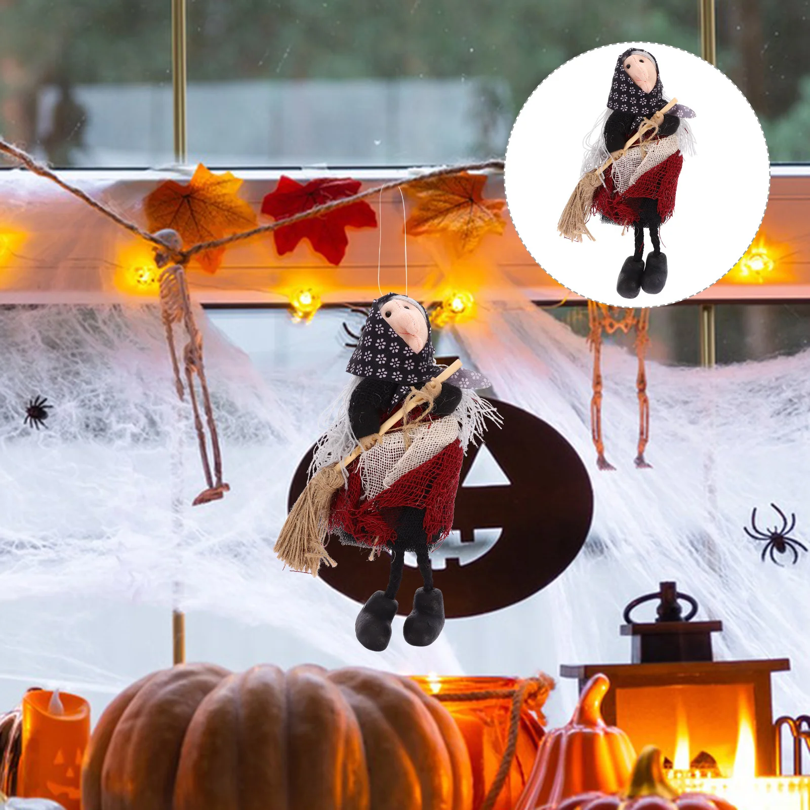 

Hanging Halloween Witch For Party Home Decor, Lightweight Festival Decoration, Suspending Witch Ornament