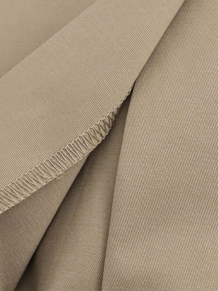 2025 primavera nueva ropa de mujer estilo europeo y americano moda Color sólido cintura alta falda con abertura recta