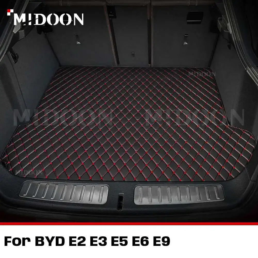 

Для BYD E2 E3 E5 E6 E9 изготовленный на заказ коврик в багажник автомобиля, противогрязный коврик, защитный коврик, грузовой вкладыш, авто аксессуары для интерьера