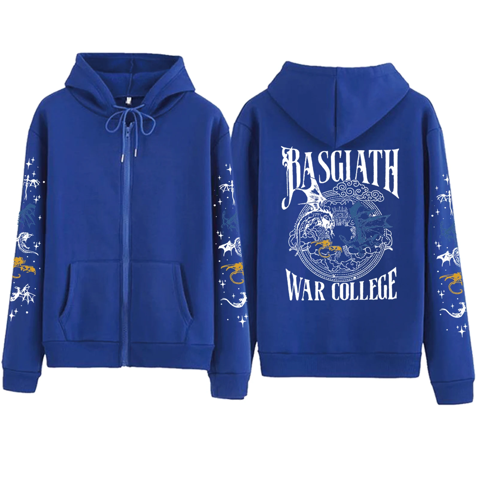 Basgiath War College Zipper Coat Hoodie Fourth Wing Dragon Rider Zipper Coat Gift for Book Lovers Unisex Gift Top