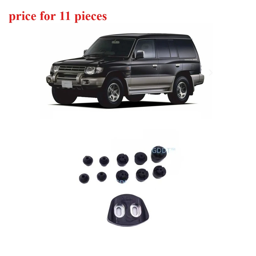 11 Pieces Kit Door Buffer for Pajero V20 Bump Pad Shock Rubber for Montero V30 Dampers MB893757 MB019730 FOR SHOGUN V40