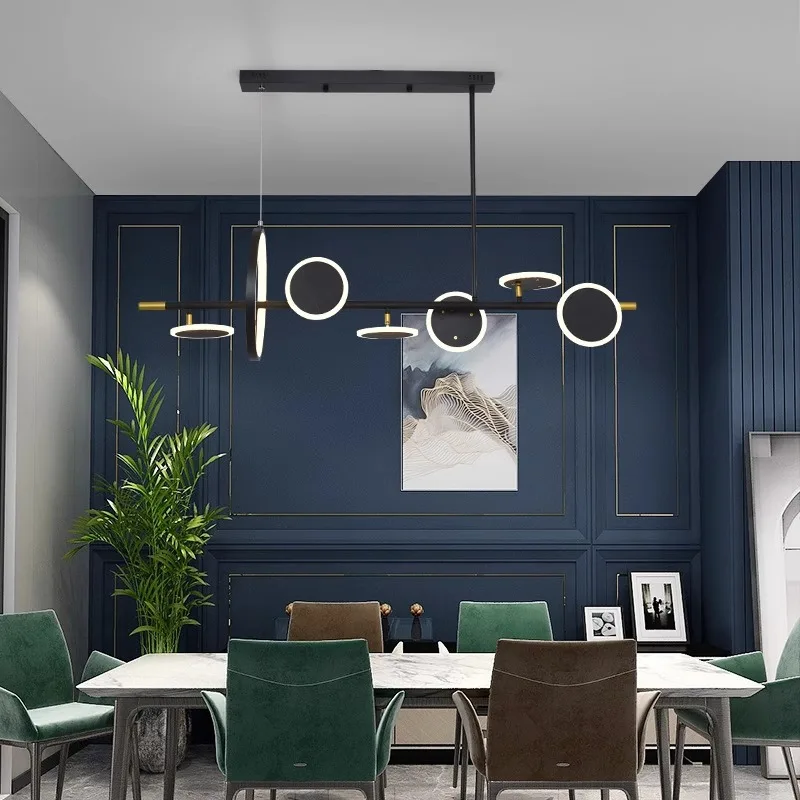 Plafonnier LED suspendu au design moderne, éclairage d'intérieur, luminaire décoratif de plafond, idéal pour un salon ou une salle à manger