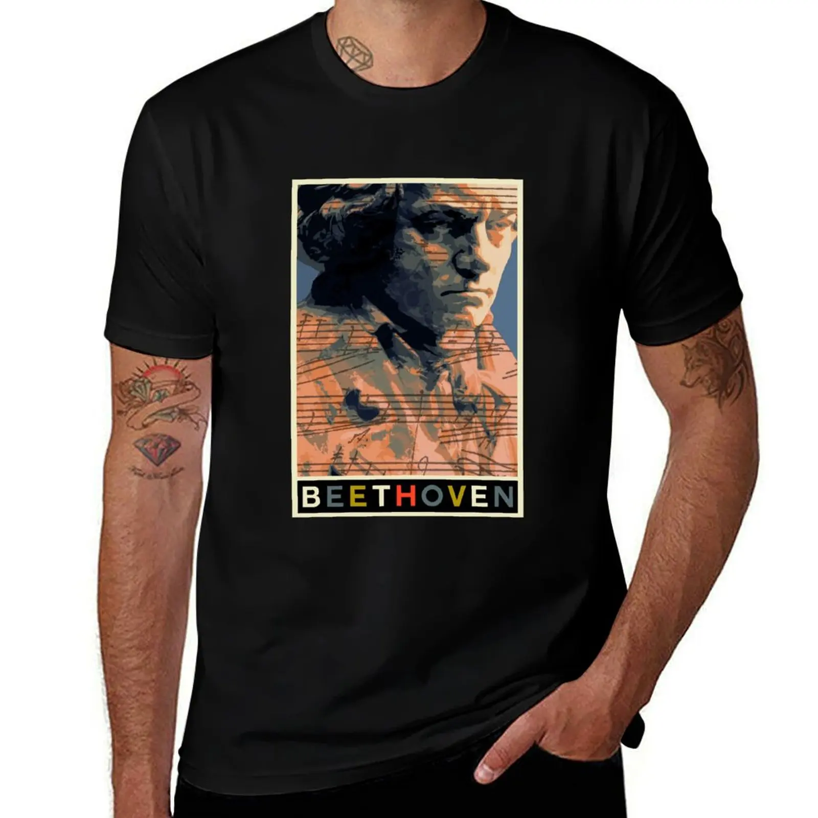 Beethoven 100% shirt cotton t T-Shirt shirts cotton men print custom 100% 5 t t shirt
