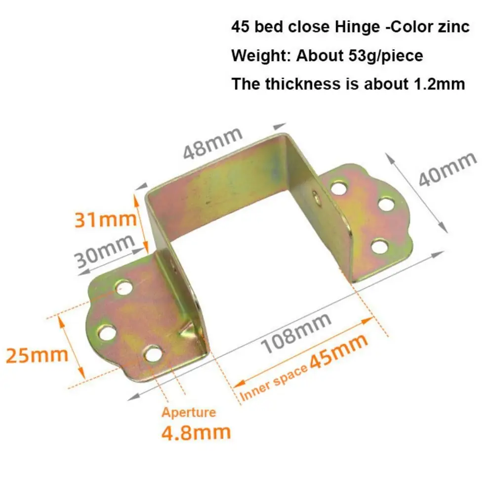Dobradiças de cama de 11 estilos, fáceis de instalar, acessórios de hardware de cama espessada de alta qualidade com parafusos