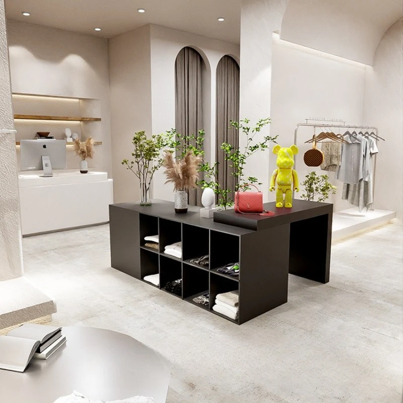 Industrial-style Reception Desk Clothing Store Retro Reception Desk Simple Fashion Office Furniture Reception Et Table YS40CC