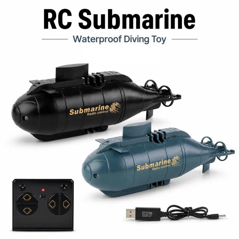 New Plastic RC Submarine USB Chargeable Waterproof Mini Submarine Underwater Diving Remote Control Submarine '