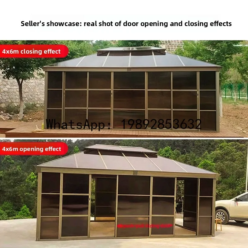 CZ Outdoor Sunroom Gazebo Villa Courtyard Outdoor Aluminum Alloy Garden Rainproof Tent Leisure Modern House