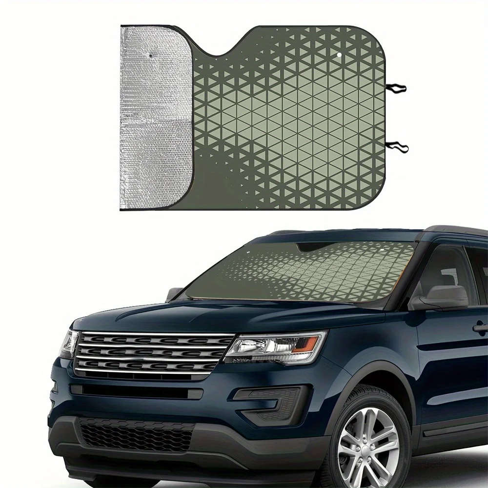 1pc Extra Large UV Blocking Sunshade - Heavy-Duty Foldable Windshield Cover With 2 Strong Suction Cups, UPF Sun Protection, For