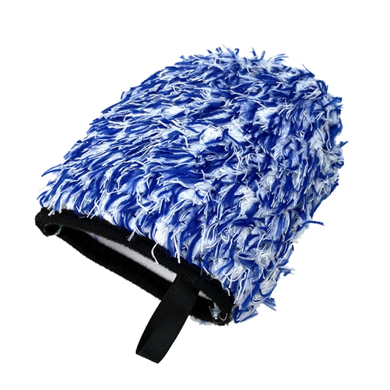 Car Wash Gloves Soft Microfiber Double-sided Wheel Detailer Wash Glove Car Wash Tool Accessry High Density Absorbancy