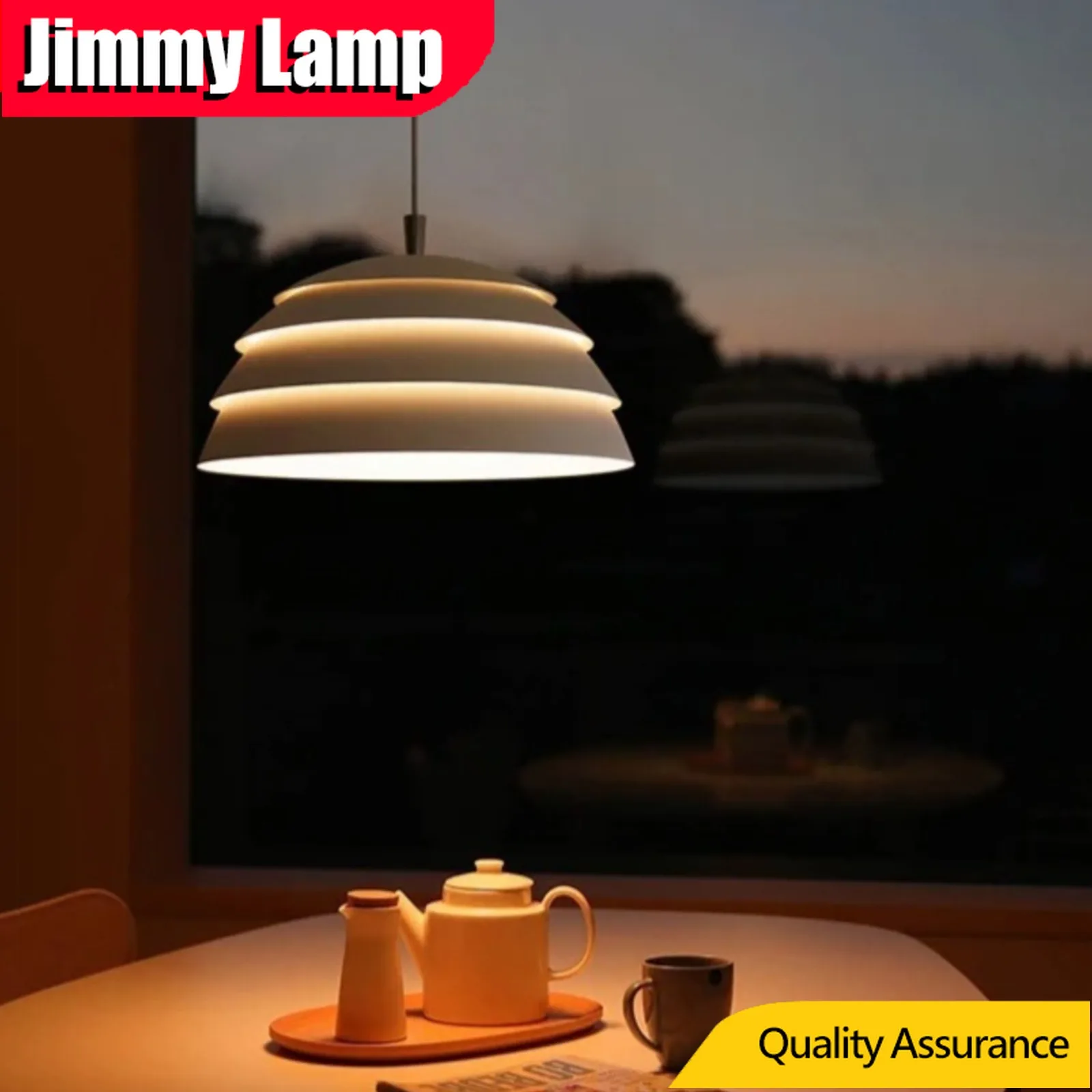 

Contemporary Stylish LED Ivory Pendant Light for Sleeping Quarter Study Restaurant Artistic Vintage Bedside Lamp Decor