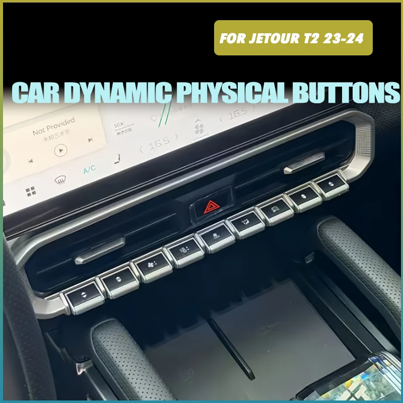 Car Central Control Physical Buttons Fit for Jetour Traveler T2 2023 2024 2025 Modified Car Dynamic Physical Buttons Accessories