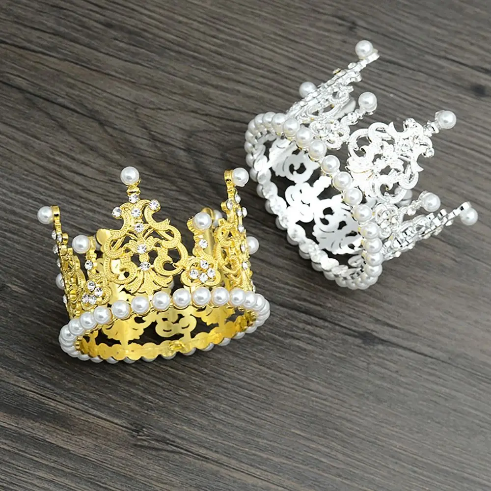 1PC Gold Silver Color Crown Cake Topper Decoration Decorative Elegant Wedding Cake Princess Birthday Baby Cake Ornaments