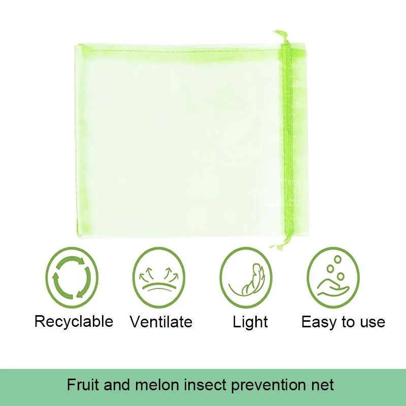10pcs פירות מלון אבטיח רשת תיק חרק זבוב חסין רשת מגן עמיד שקית ענבים צפוף תיק מיוחד