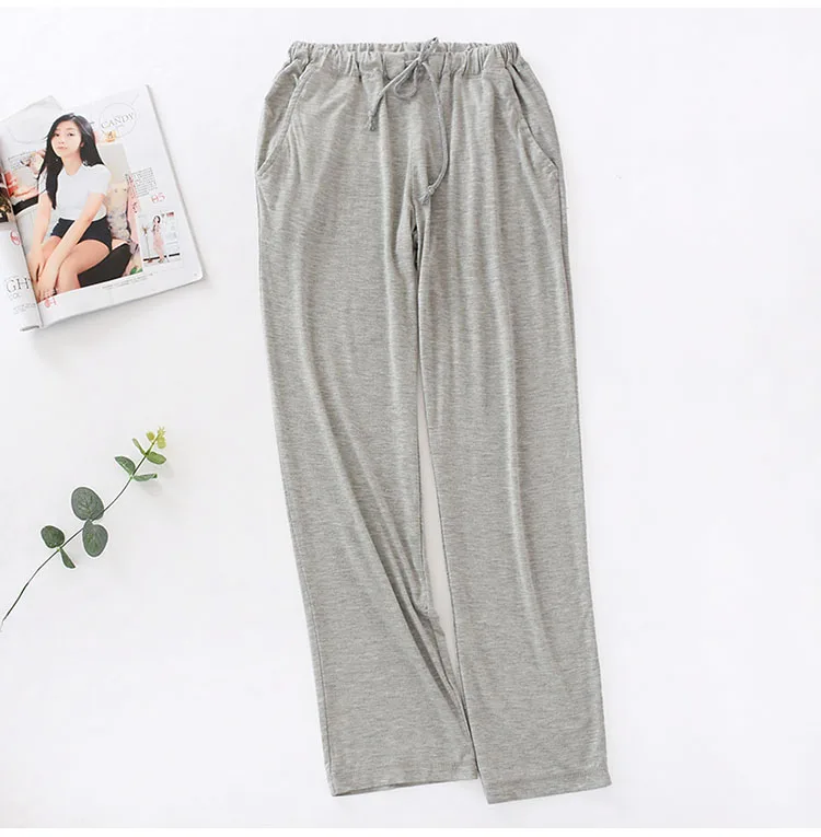 Summer women\'s trousers modal thin spring and autumn pajamas home pants loose large size sports stretch can be worn outside