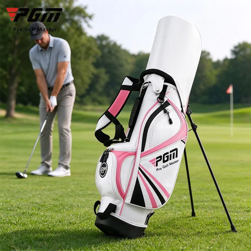 PGM QB028 Junior golf bracket bag light double bracket upright waterproof fabric junior next course training golf bag