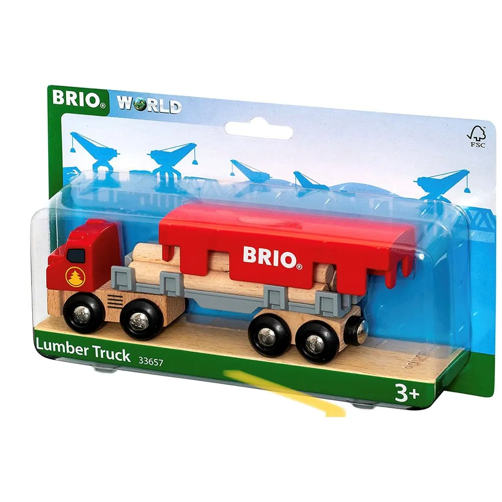 BRIO World Lumber Truck for Kids Age 3 Years Up - Compatible with all Railway Sets & Accessories